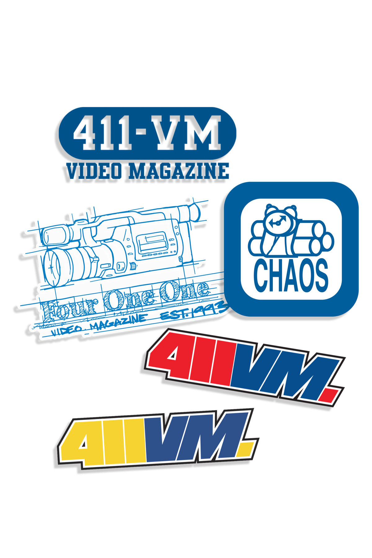 411VM Logo II Assorted Sticker 5 Pack
