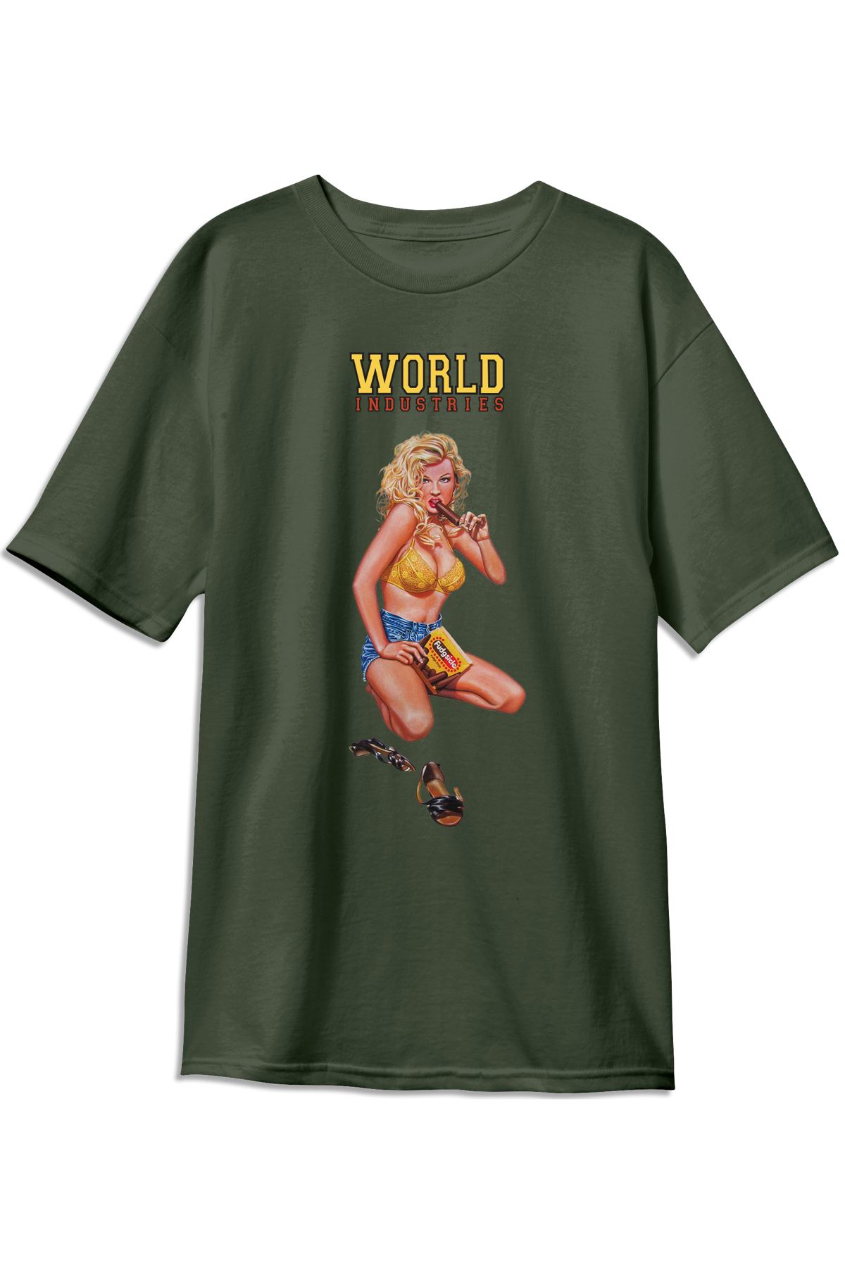 World Industries Kareem Campbell Fudgesicle Premium S/S Tee - Light Olive