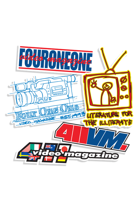 411 Logos Assorted Sticker 5 Pack