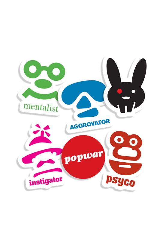 Popwar Asst Sticker 10 Pack