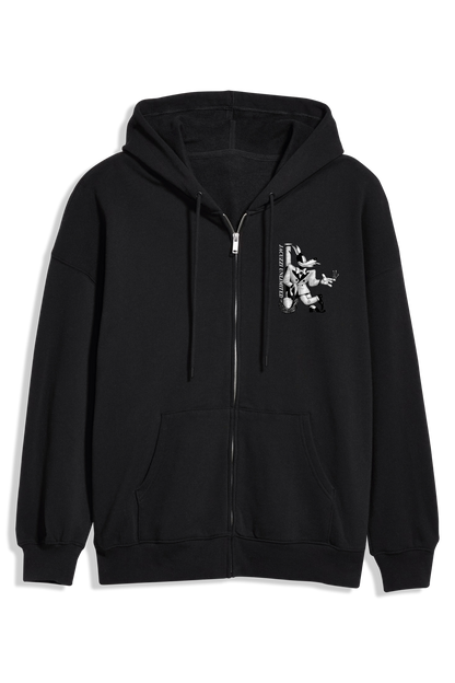 Smooth Criminal Heavyweight Zip Hoody - Black