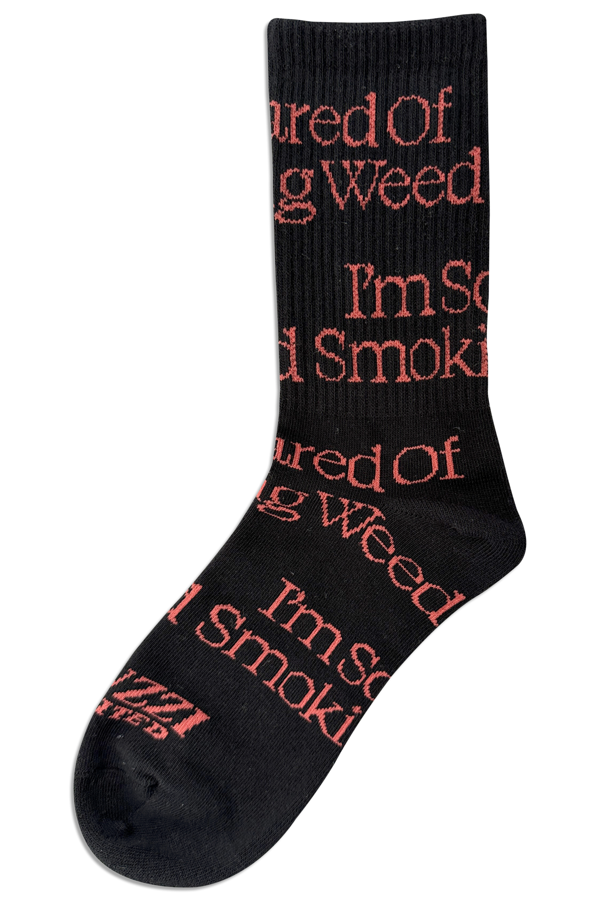 Scared of Smoking Weed Socks - Black