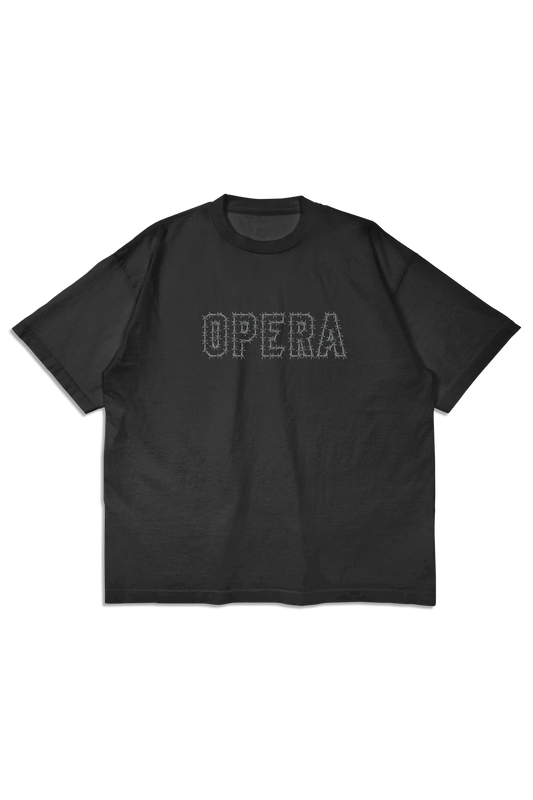 Wire Logo Garment Dye Premium S/S Tee - Black
