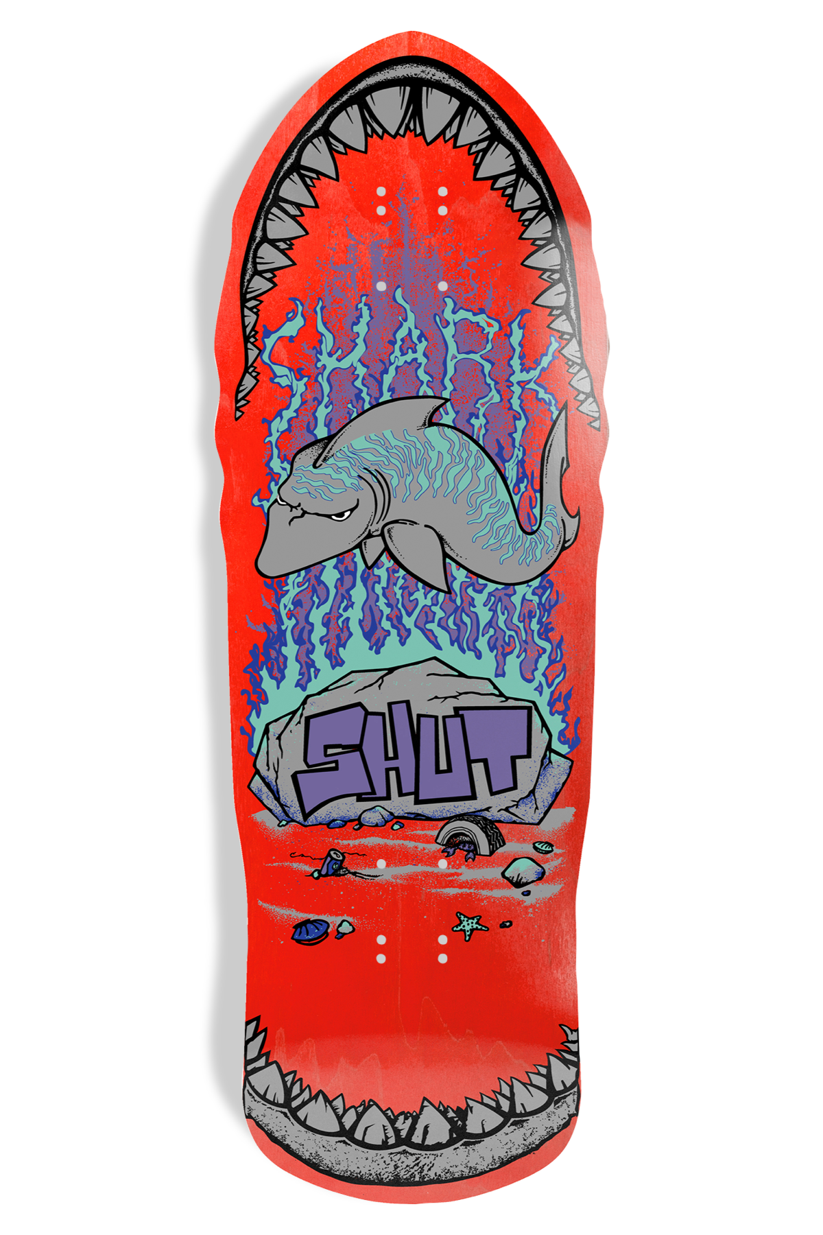 Shut 86 Shark EX7 Red Deck - 10.375