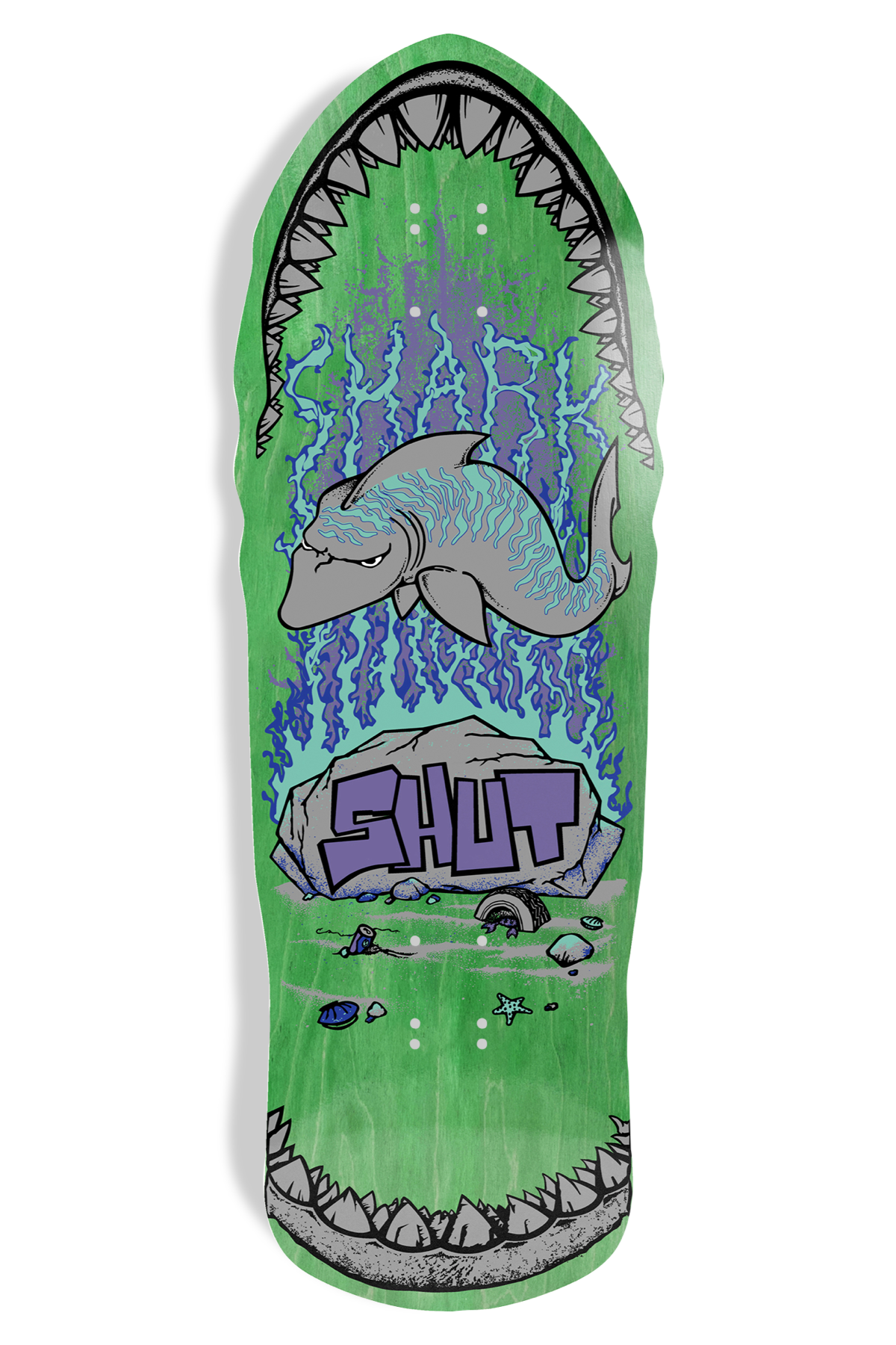 Shut 86 Shark EX7 Green Deck - 10.375